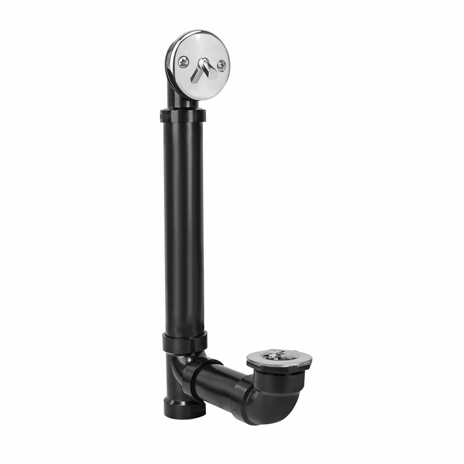 SCH.40 Bathtub Drain Trip Lever Overflow Faceplate ABS Tube Waste Overflow Kit