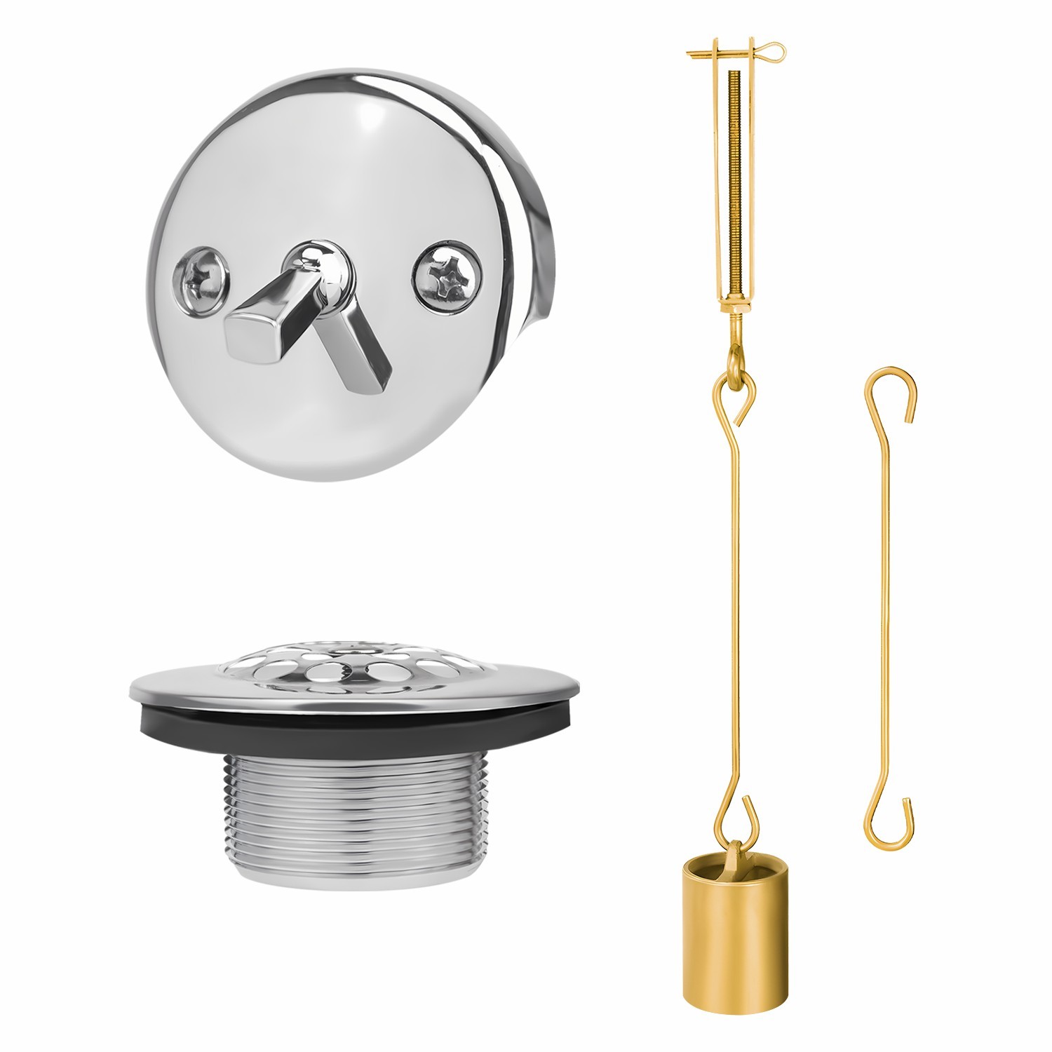 Trip Lever Bathtub Watse 1-3/8" Trip Lever Overflow Faceplate Trim Set