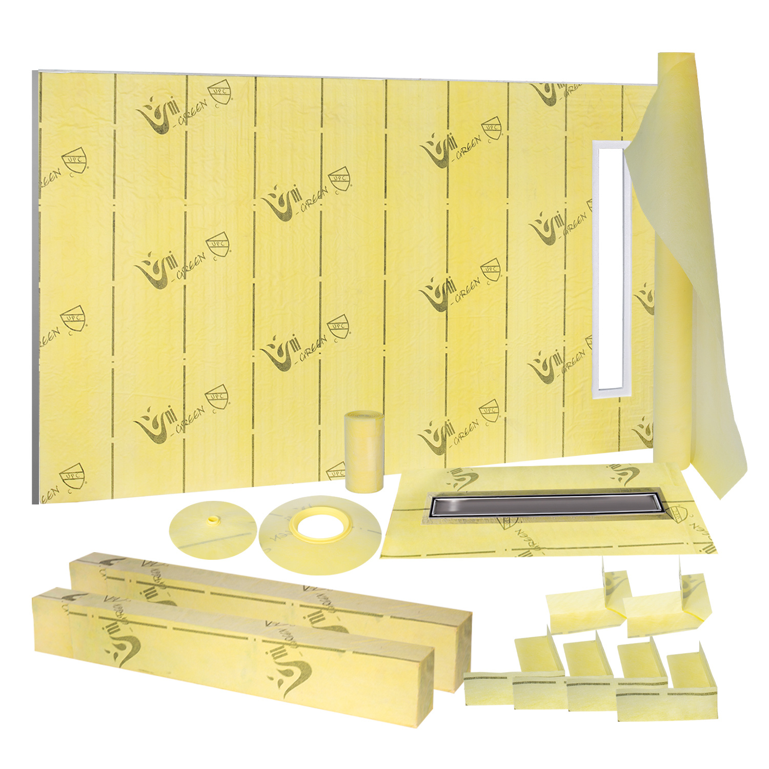 EPS Shower Pan Kit 60 by 36 in with Linear Drain