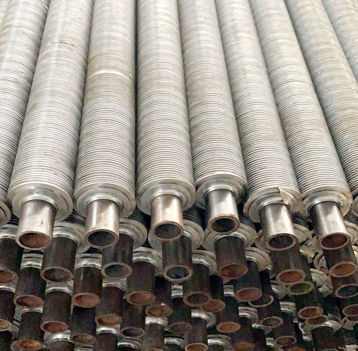 Double L-shaped finned tube