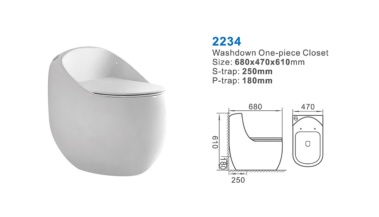 2234-China one piece toilet