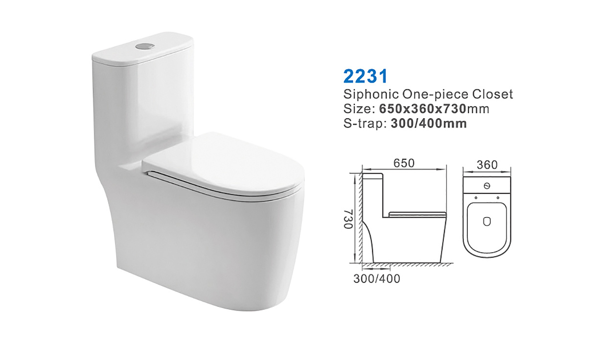 2231-one piece toilet manufacturers