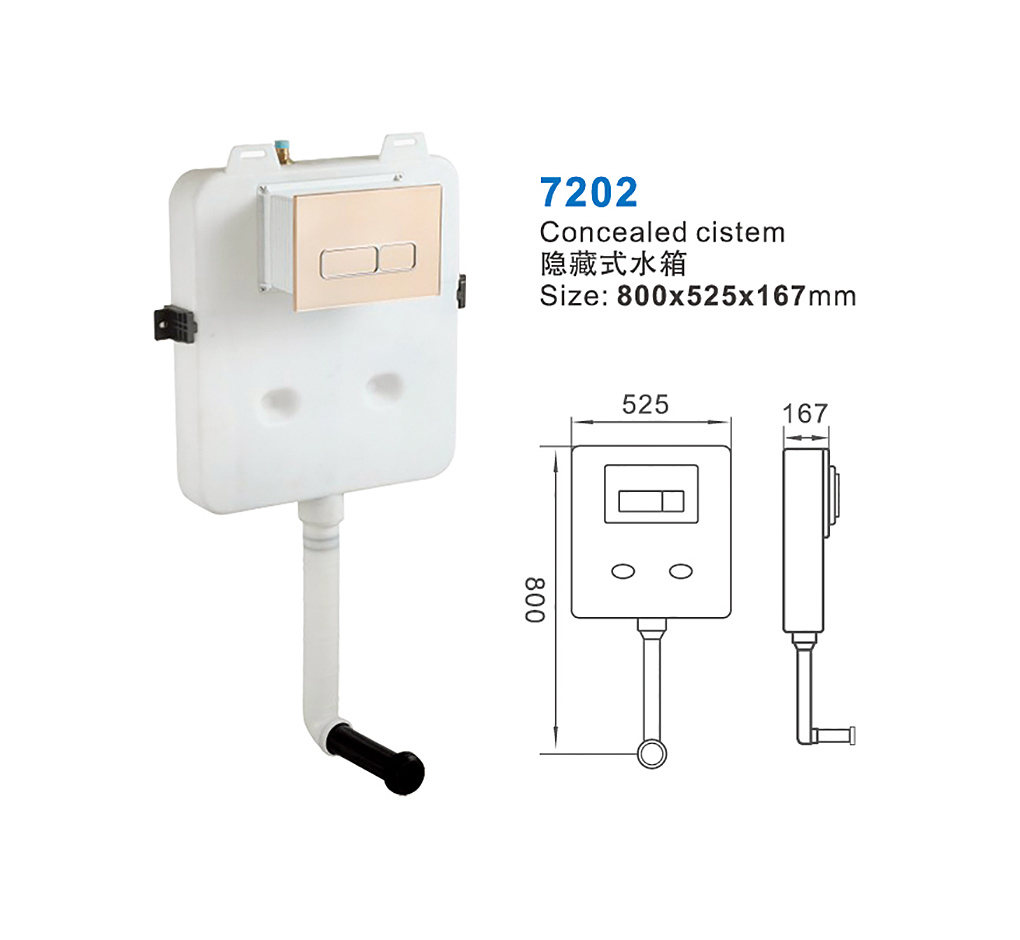 7202-wall hanging toilet tank products