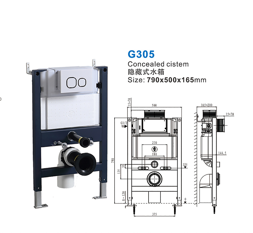 G305-wall hanging toilet tank China