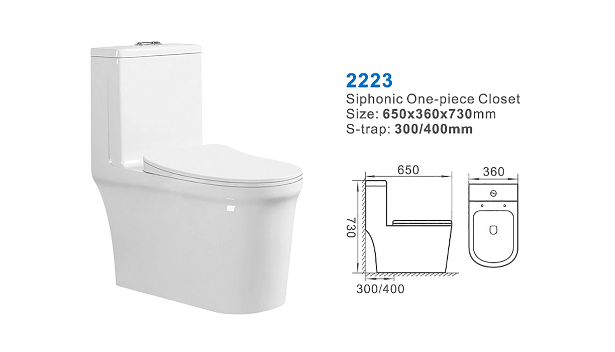 2223-one piece toilet For sale