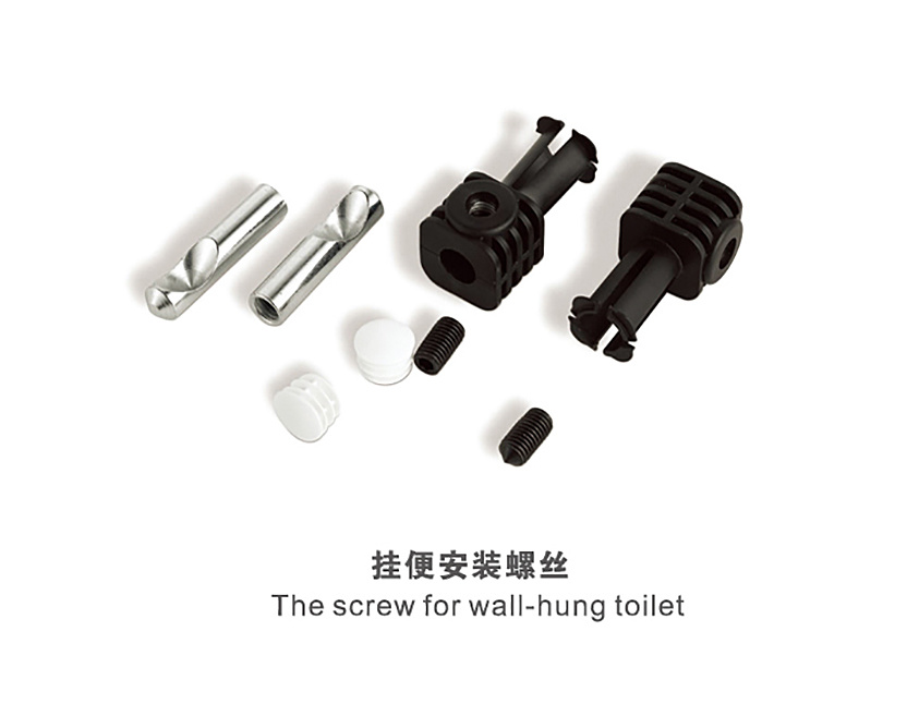 Installation screws for hanging toilet