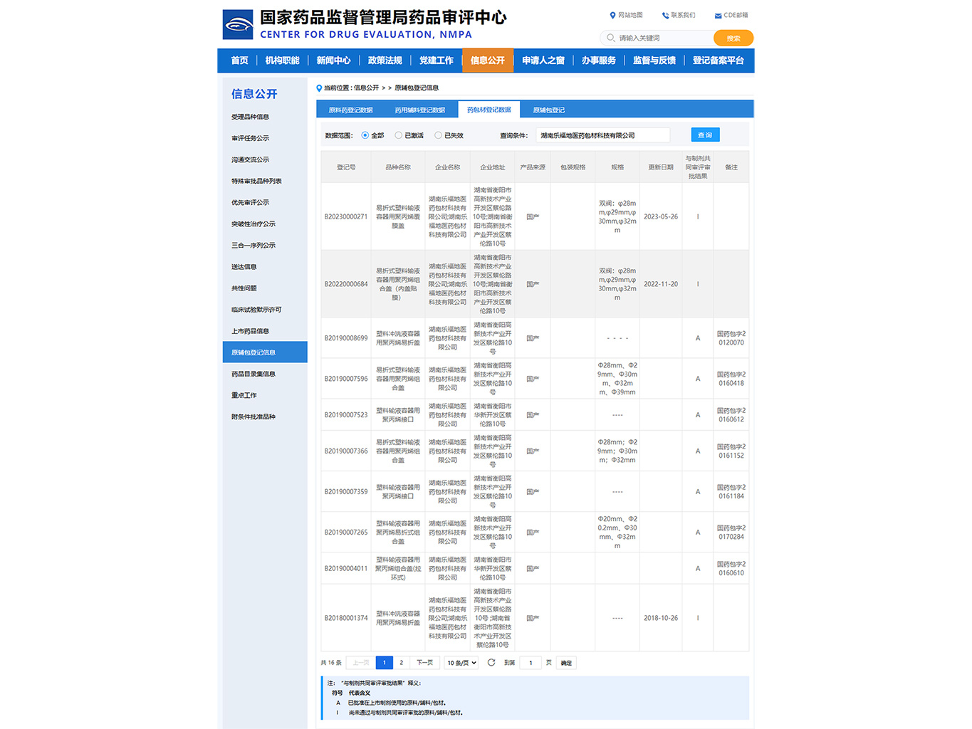 藥包材登記號(hào) 藥包材登記號(hào)