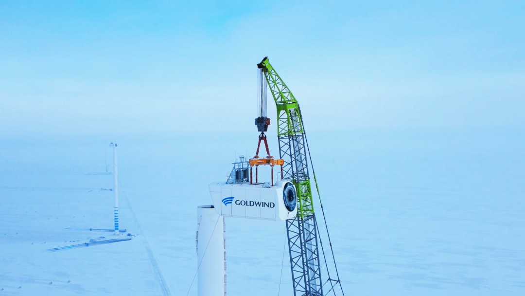 風雪皓皓展雄姿！中聯重科起重機助建國內陸上單機容量最大整裝風場