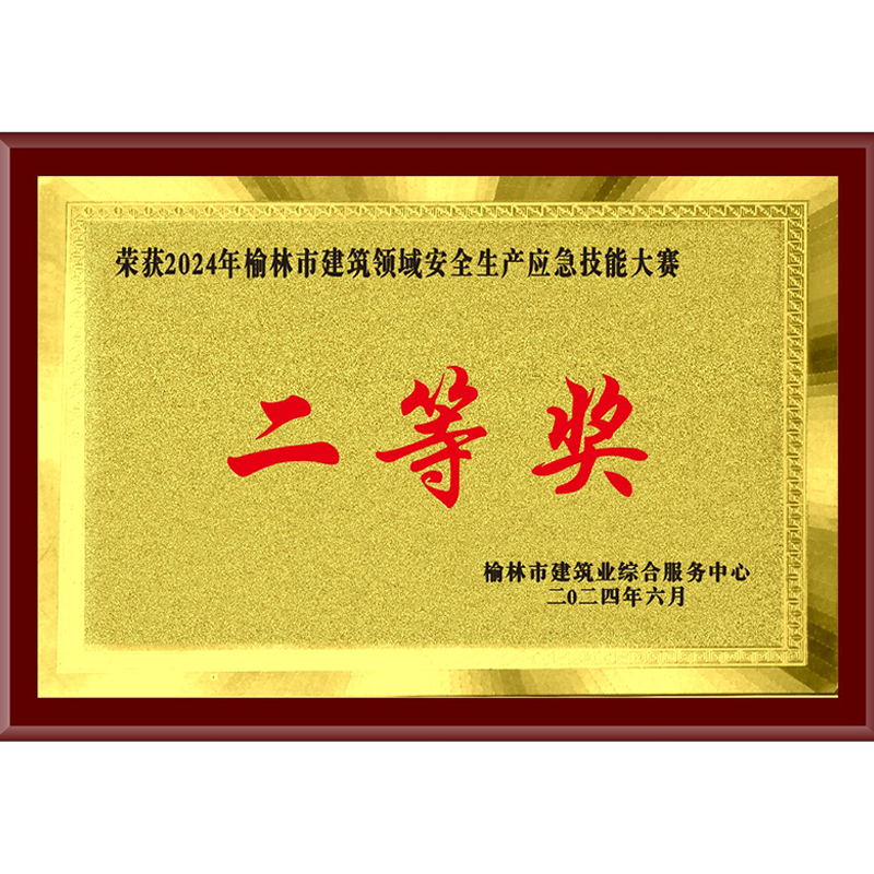 2024年榆林市建筑领域安全生产应急技能大赛二等奖