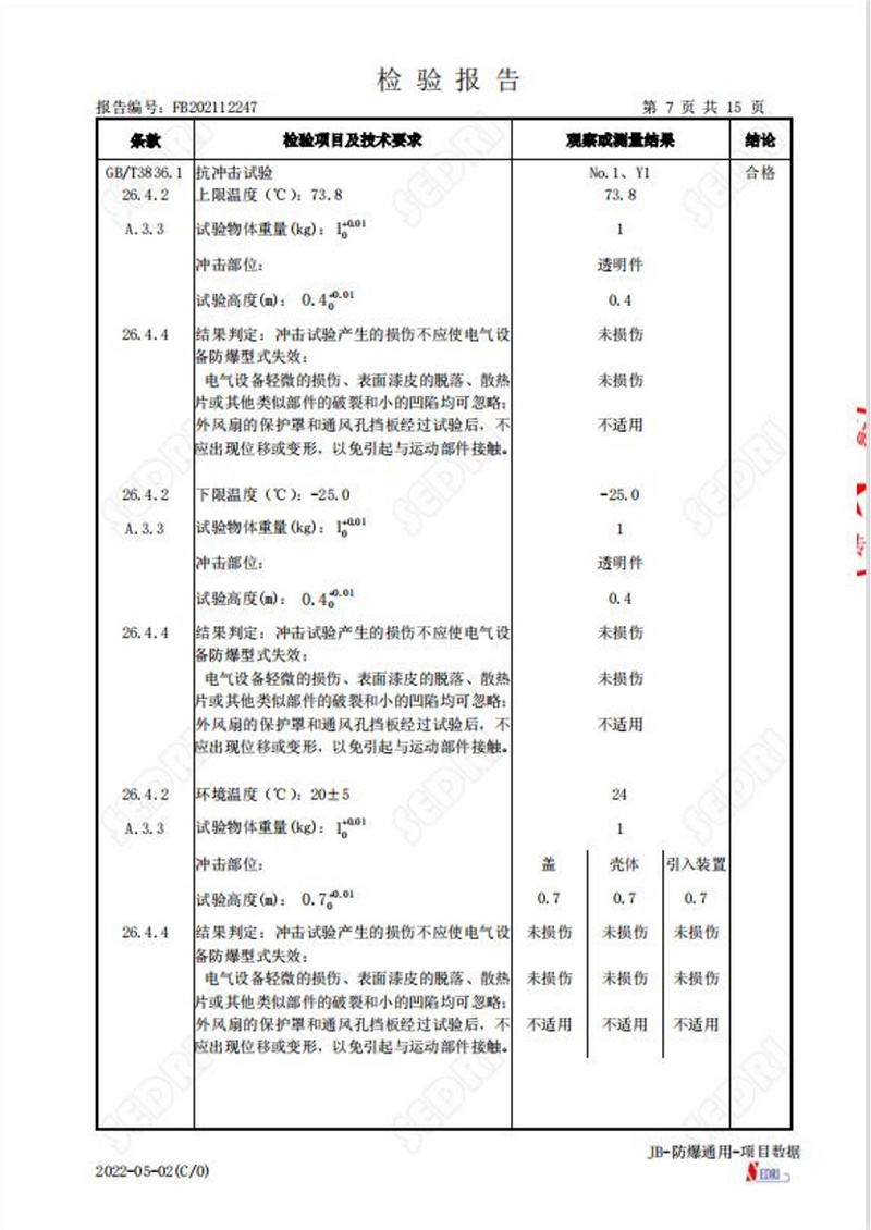 檢驗(yàn)報(bào)告