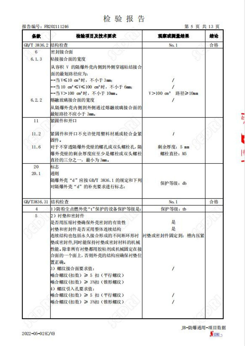 檢驗(yàn)報告