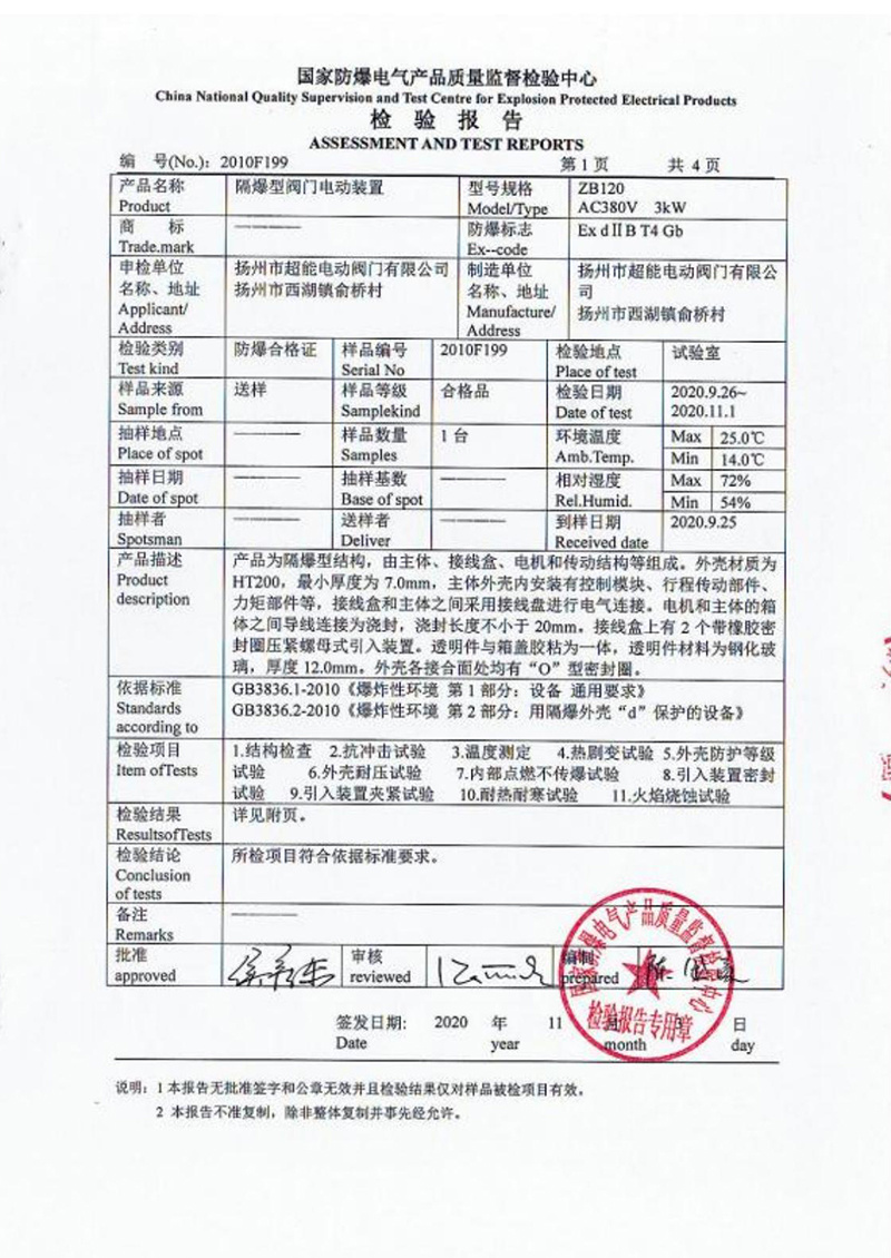 檢驗(yàn)報(bào)告