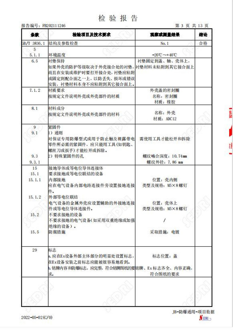 檢驗(yàn)報告