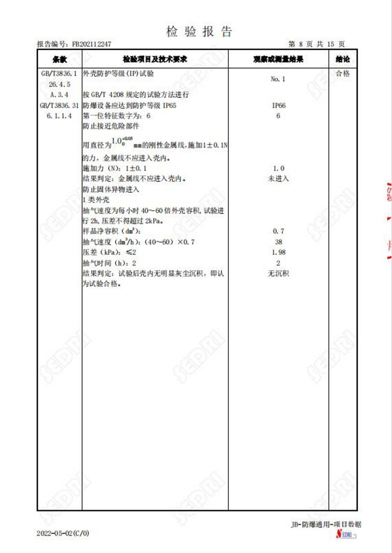 檢驗(yàn)報(bào)告