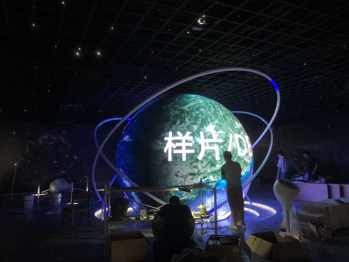 P3 indoor 4.2m diameter sphere LED display in Zhejiang deqing musuem