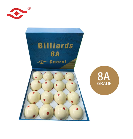 High quality 8A 6 red dot white main ball cover 57.2mm resin American billiards club box