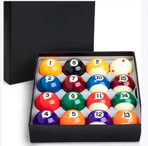 High quality 57.2mm resin pool ball with nine ball game snooker and billiards products
