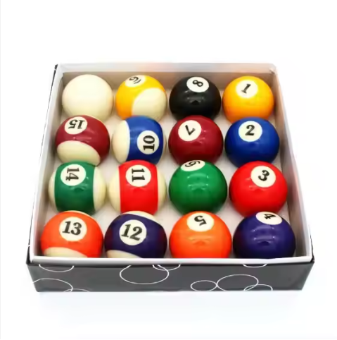 High quality 52.5mm American billiards set 2-1/16 "resin ball in sports box