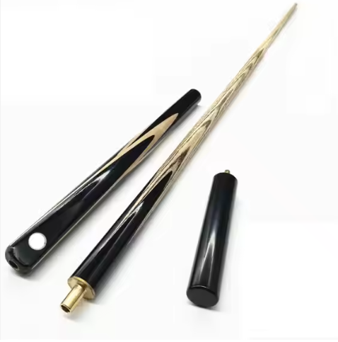Factory sale 57 inch gray snooker/billiard cue with carbon fiber butt sleeve and steel joint for billiard player