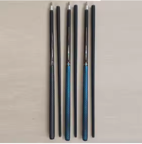 工厂供应手工制作的3/4碳纤维球杆台球球杆58英寸2PCS套不锈钢接头枫木对接径向