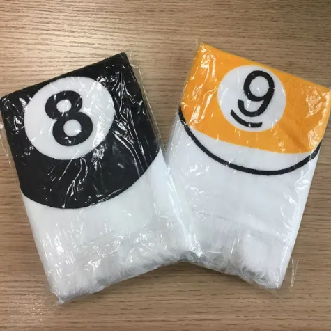 毛巾带台球图案 可定制的标志