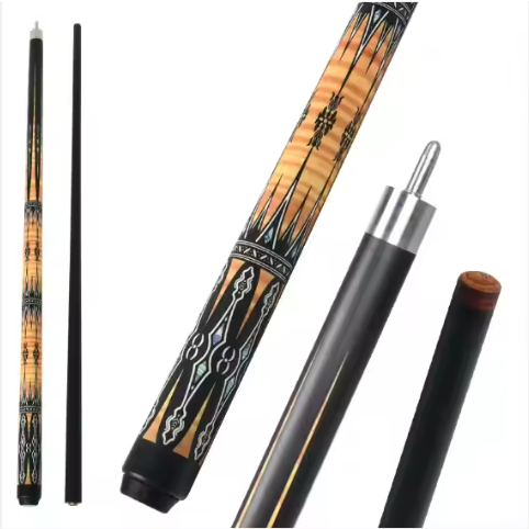 58英寸轻质玻璃纤维台球台球杆2件套与木棒盒TP-C4824配件