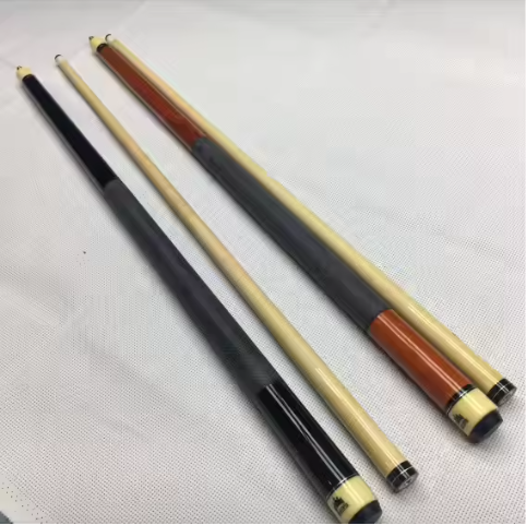 新款1/2枫木球杆，13毫米碳素头，碳素纤维尾套斯诺克球杆促销销售