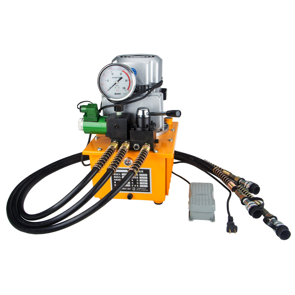 0.75KWUltra-High Pressure Electric Pump, Three-Way Solenoid Valve, and Triple Circuit High-Pressure Oil Pump