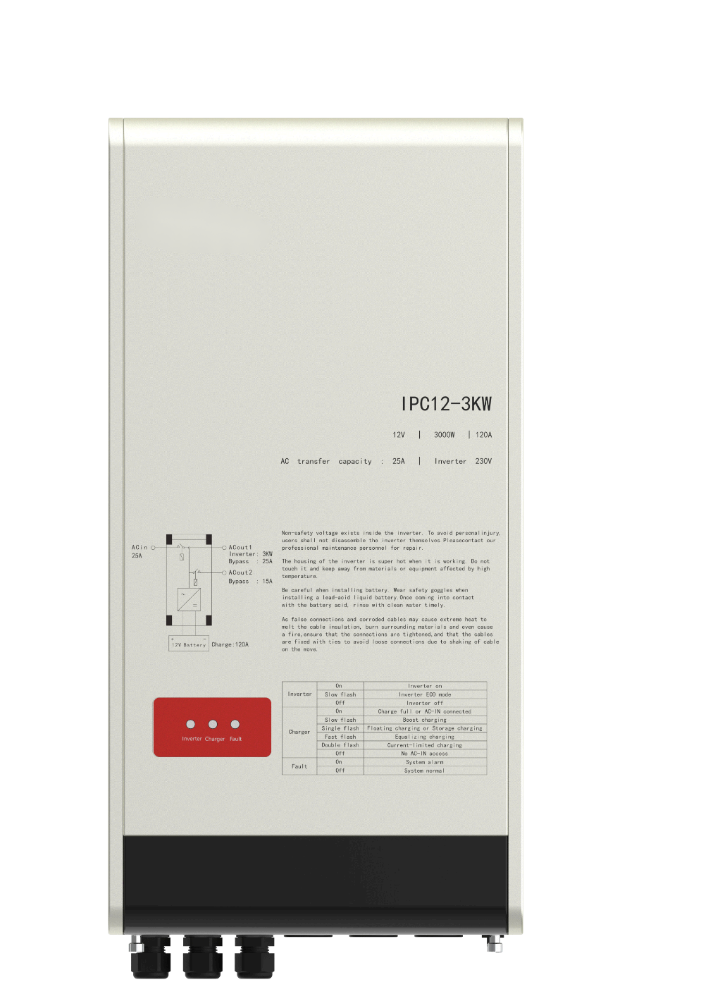 محول محول أحادي الطور-IPC 3kw