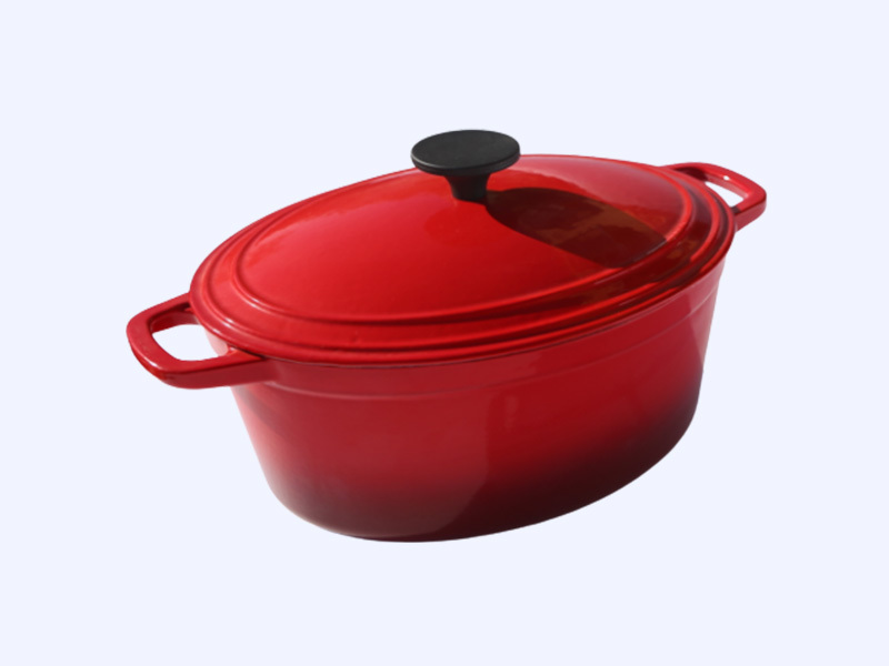 Enamel cast iron dutch oven 5.5QT-Oval