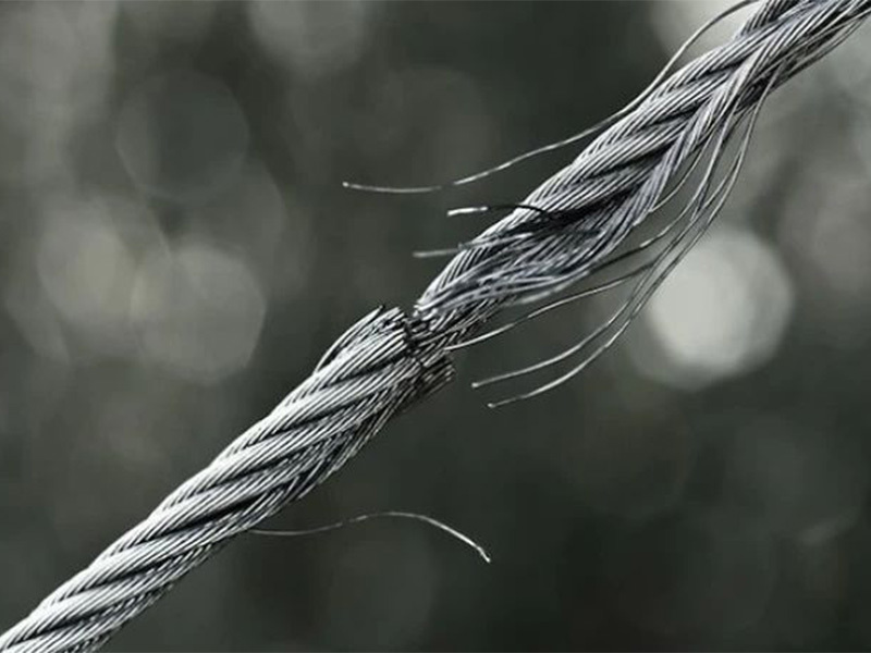 How often is the elevator wire rope replaced?