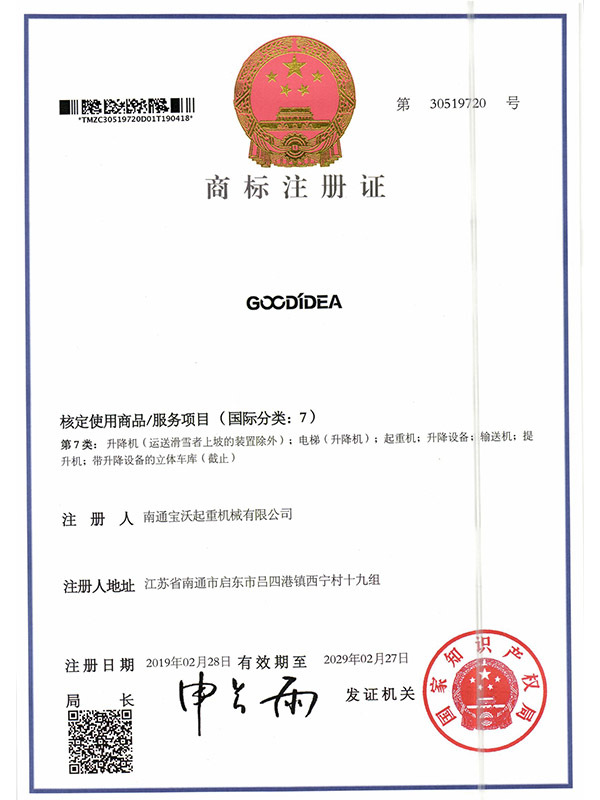 Trademark Registration Certificate