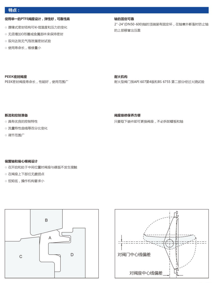 双偏心高性能蝶阀