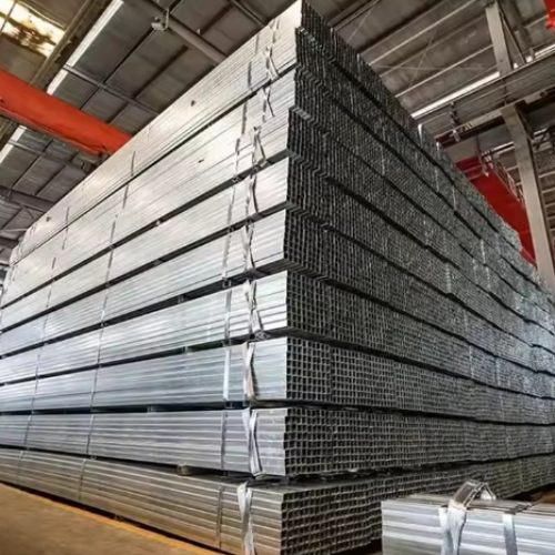 Hot-dip galvanized square pipes in accordance with GB/T 3094-2012, made of Q235B material, with sizes ranging from 20x20mm to 150x150mm, and zinc coating thickness ≥80μm