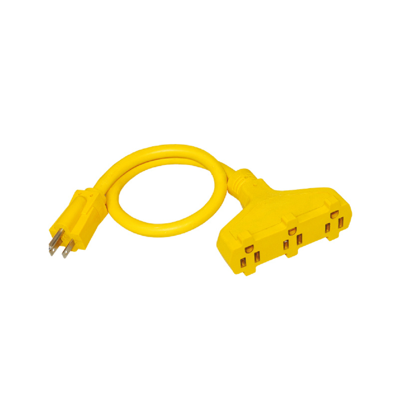 3 Conductor SJTW Multi-tap Outdoor Extension Cord-T Shape