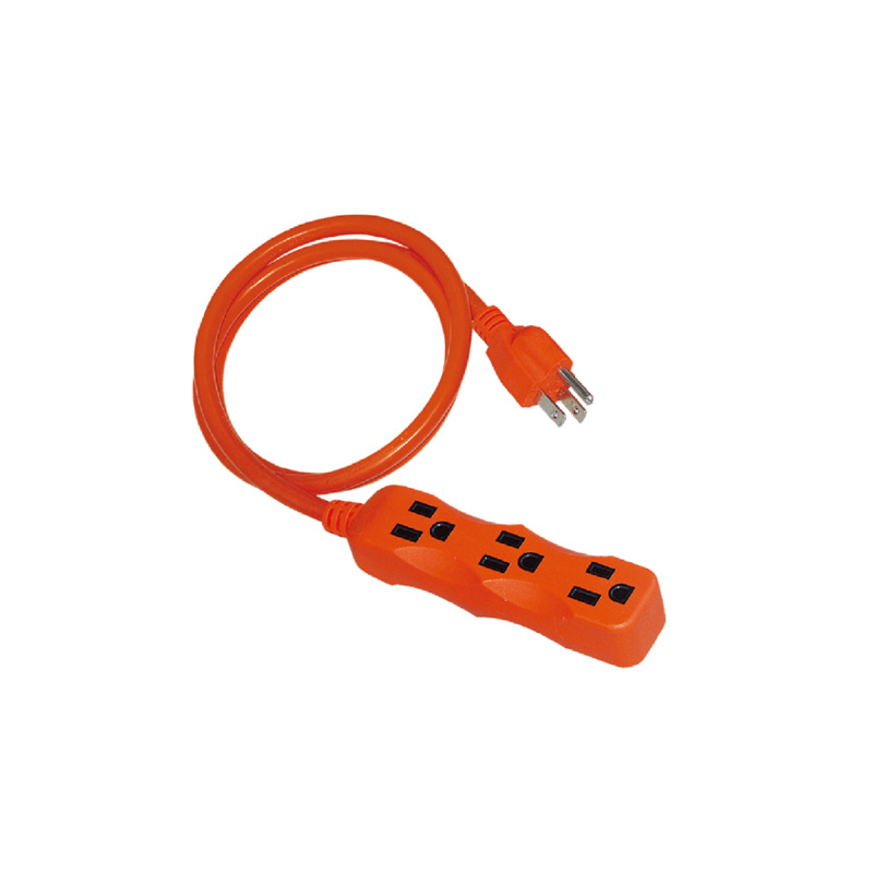 3 Conductor SJTW Outdoor Extension Cord-3 Outlet Straight