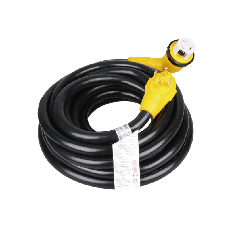 50A,4 Wire RV Twist Lock Power Cord,Finger Grip To Right Angle End 50A,4 Wire RV Twist Lock Power Cord,Finger Grip To Right Angle End