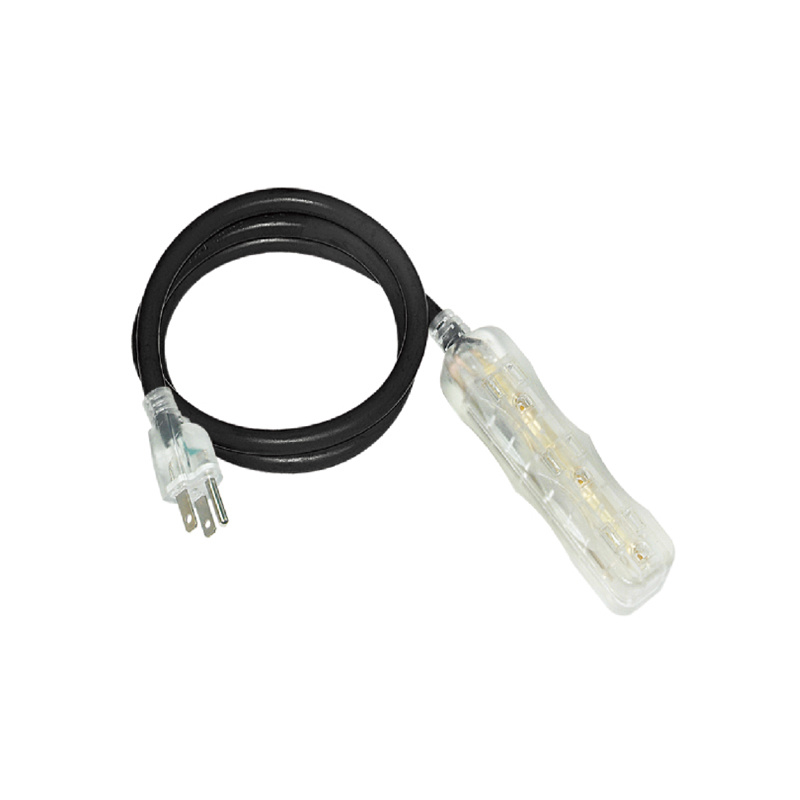 3 Conductor SJTW Outdoor Extension Cord-3 Outlet Straight Lighted