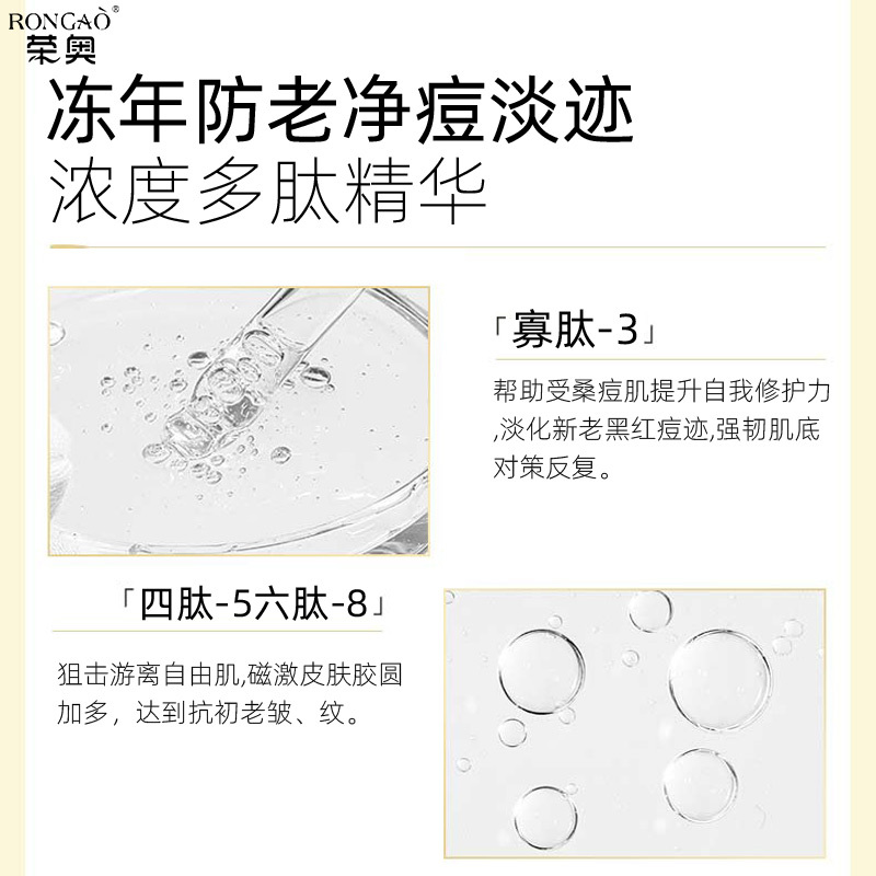 榮奧家庭「美容院」藍銅肽凍干粉套淡痘淡跡修護問題肌抗皺淡化細紋精華補水現貨