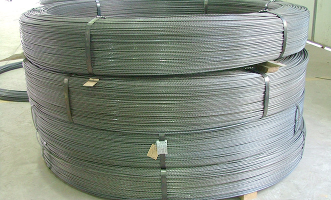 Production of prestressed spiral ribbed steel wire