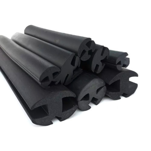 Glazing rubber extrusion run channels for glass frames
