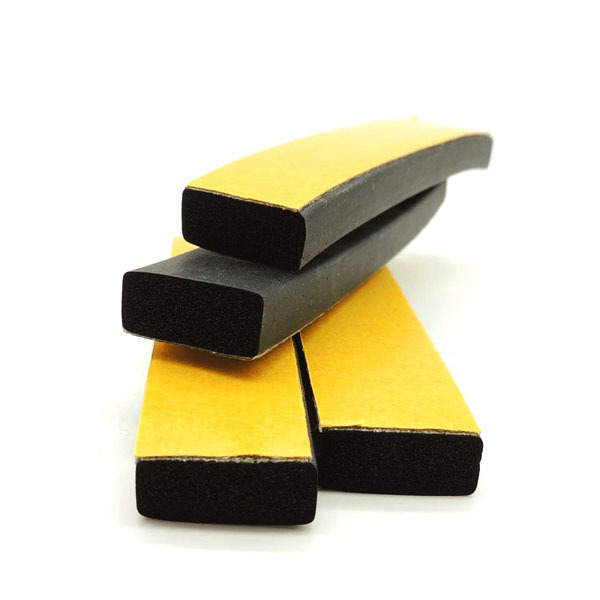 Closed cell self-adhesive sponge rubber seal strip