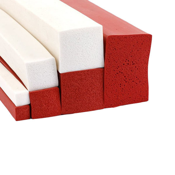 Solid foam red heat resistant semi-circular anti-collision silicone sealing strip