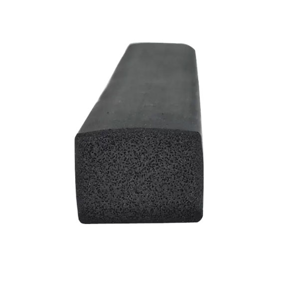 EPDM black flat soft elastic solid sponge square sealing strip