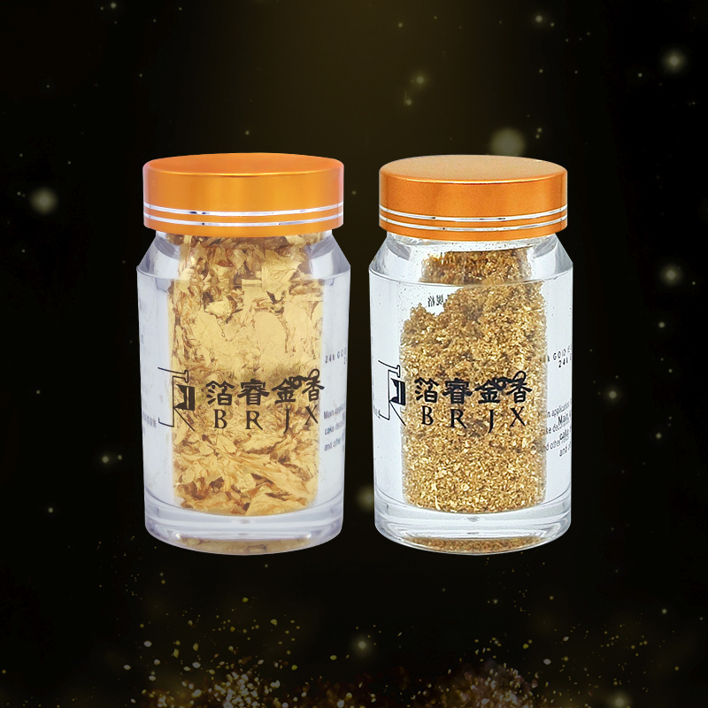 Jinsheng 24K edible gold flake for ice cream,cake,cookie,steak decoration