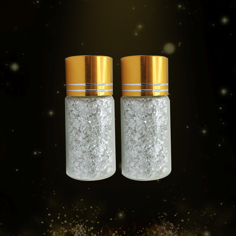 Edible Grade Genuine Gold & Silver Leaf Flakes 0.1g 24K Gold Decorative Dishes Chef Art for Cake Decorating Chocolate