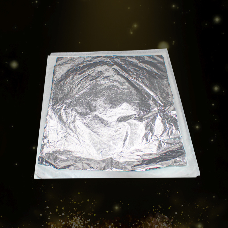 10000 Sheets/Box 16x16cm Pure Aluminum Leaf Foil for Wallpaper Gilding Home Furniture Decor without Lining Paper Silver Leaf