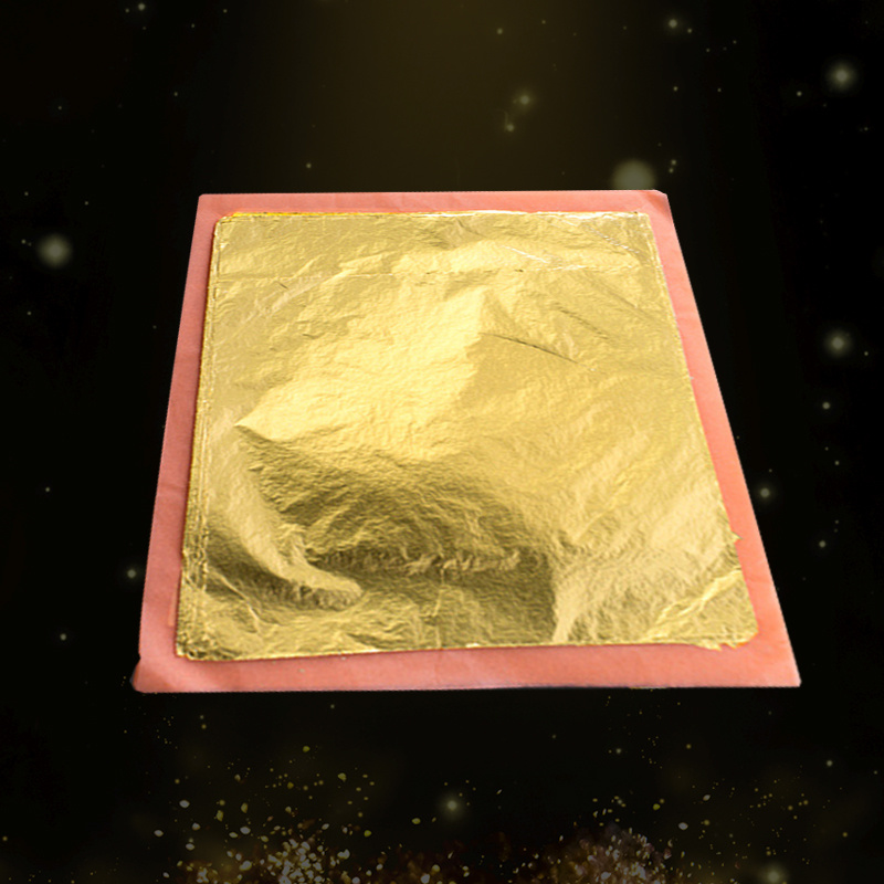 16 X16 cm 10000 Sheets/Box Imitation Gold Leaf Sheets for Nail Furniture Wall Decor Color #2.5 Gold Leaf without Lining Paper