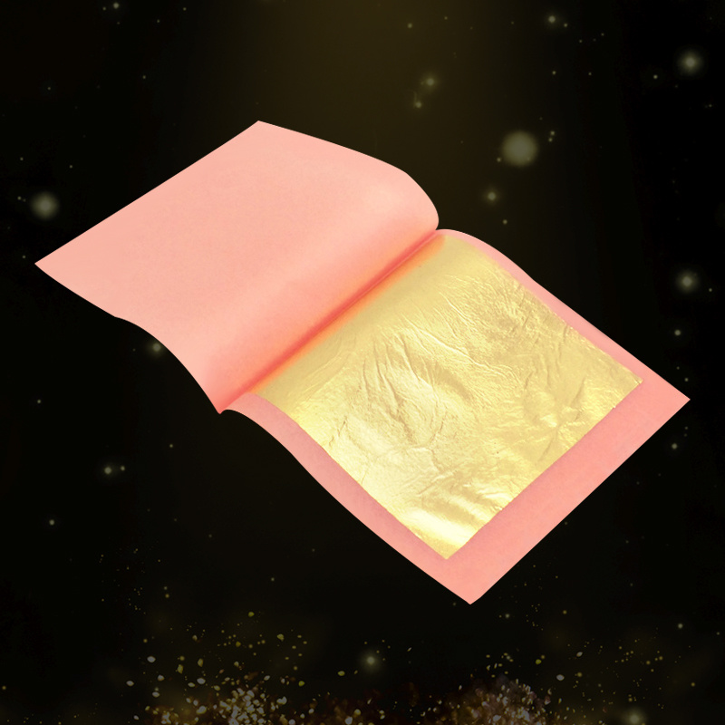 25pcs/book Pure Gold Leaf Booklet 9.33×9.33cm