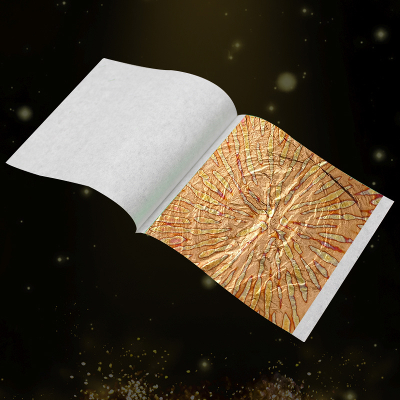 14×14cm #24 Italian variegated gold leaf